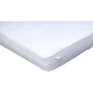 Sleepnight Matrasbeschermer - Stretch badstof - (hoekhoogte 25 cm ) White - B 70 x L 200 cm - 2-persoons Antihuisstofmijt - Geschikt voor Standaard Matras - 517796-B 140 x L 200 cm