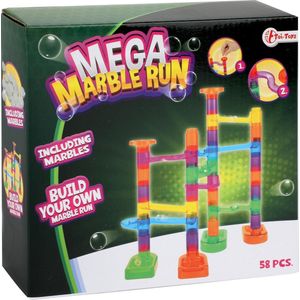 Toi-toys Knikkerbaan Mega Junior Glas Transparant 58-delig