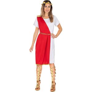 Funidelia | Romeins kostuum voor vrouwen  Rome, Gladiator, Centurion, Cultuur & Tradities - Kostuum voor Volwassenen Accessoire verkleedkleding en rekwisieten voor Halloween, carnaval & feesten - Maat XXL - Bordeaux rood