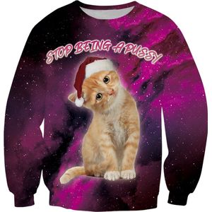 Stop being a pussy kersttrui - Maat M - Foute Kersttrui - Superfout - Foute trui - Feestkleding - Kerstkleding - Foute kleding - Kerst trui - Kersttrui dames - Kersttrui heren - Lelijke Kersttrui - Grappige Kersttrui -