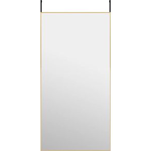 vidaXL-Deurspiegel-50x100-cm-glas-en-aluminium-goudkleurig