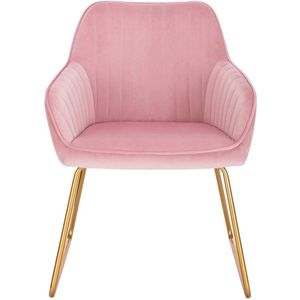 Rootz Velvet Eetkamerstoel - Elegante stoel - Comfortabele zit - Schuimvulling met hoge dichtheid - Duurzaam metalen frame - Veelzijdig ontwerp - 45 cm x 44 cm x 78,5 cm