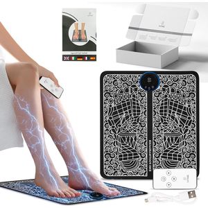 Voetmassage - Elektrisch EMS voetmassageapparaat met afstandsbediening en handleiding - voetontspanning 8 modi - 18 intensiteitsniveaus
