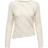 Only - Onlsage Ls Lace Top - T-shirt - Birch - Dames
