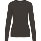 Pullover/Cardigan Dames S Kariban Ronde hals Lange mouw Dark Grey 50% Katoen, 50% Acryl