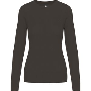 Pullover/Cardigan Dames S Kariban Ronde hals Lange mouw Dark Grey 50% Katoen, 50% Acryl