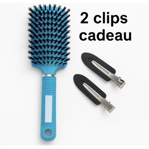 Haarborstel - antiklit - kleur mint blauw/groen