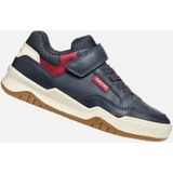 Geox - J Perth Boy E - Sneakers - Blauw - Materiaal - Hakvorm: Plat - Schoenbreedte: Medium