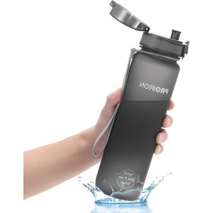 Leak Proof Sports Water Bottle - 500/1000 ml BPA Free Tritan Plastic Drink Bottle with Filter Flip Top Open for Kids Bike Gym Running