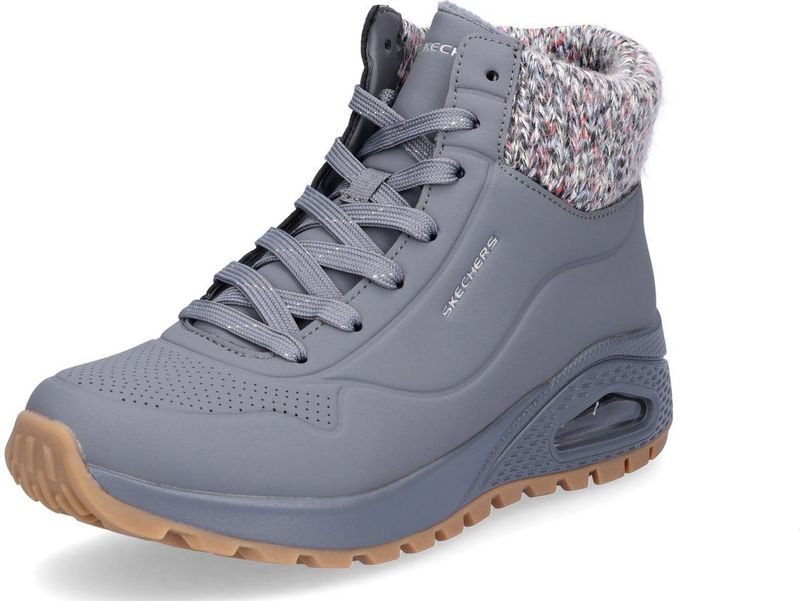Skechers - UNO RUGGED - Sneakerlaarzen - Grijs - Synthetisch - 3,8 cm Hakhoogte