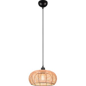 LED Hanglamp - Hangverlichting - Torna Irene - E27 Fitting - 1-lichts - Rond - Bruin - Hout