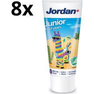 Jordan Tandpasta Junior 6-12 jaar - 8 x 50ml - Voordeelverpakking