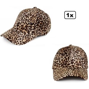 Luxe Baseball cap panterprint - panter - Verstelbaar - Thema feest carnaval party disco carnaval summer festival