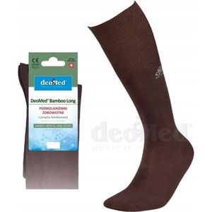 DeoMed Bamboo Long Kousen - Bruin, Maat 39-42