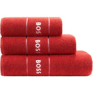 Hugo Boss handdoek - Plain - Red - 50x100 cm