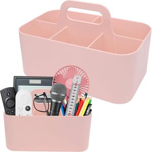 Multifunctionele Mand Organizer met Handvat - Draagbaar en Stapelbaar - 5 Vakken - Kunststof - 24,6 x 15,3 cm