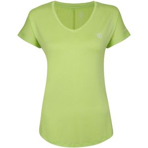 Dare 2B, Vigilant Lichtgewicht Sneldrogend Q-Wic Dames Fitness-T-Shirt, Sharp Green, Maat 40