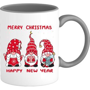 Christmas Gnomies - Foute kersttrui kerstcadeau - Dames / Heren / Unisex Kleding - Grappige Kerst Outfit - Mok - Mouse Grijs