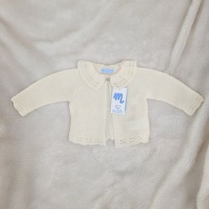 Mac Ilusion Gebreid Vestje Meisjes | 9272 | Ecru/Créme/Créme | Bliss Glans | 3 maand | maat 62