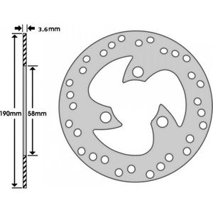 originele voorremschijf voor honda 50 sj bali scooter nieuw