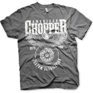 American Chopper Heren Tshirt -S- Custom Fabrication Grijs