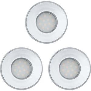 EGLO Igoa - Inbouwspot - LED - Chroom - IP44 -  Set 3 Spots