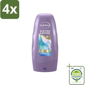 Andrélon - Special - Klei Fris & Zuiver - Conditioner - 250 ml - Voordeelverpakking - 4 stuks - Haar conditioner - Conditioner voor vet haar