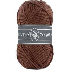 Durable Cosy Fine - katoen en acryl garen - naald 4 a 4,5 mm - Coffee (385) - 1 bol van 50 gram