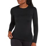 Icebreaker - Core Heavyweight LS Crewe - Thermoshirt - Zwart - Dames