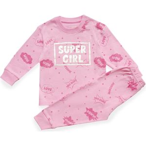 Frogs and Dogs - Pyjama Super Girl - Roze - Maat 164 -