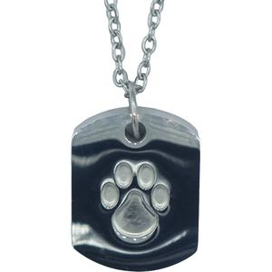Zilver hond hanger met as - Ketting/collier kopen? | Korting tot 50