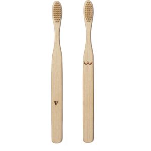 Kikkerland Tandenborstel - Set van 2 - Bamboe - Milieuvriendelijk en duurzaam