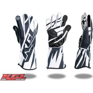 KGL Phantom Grip | Black & White | (Sim) Racing Handschoenen - S