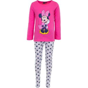 Kinderpyjama - Minnie Mouse - Roze/Grijs - Maat 122-128