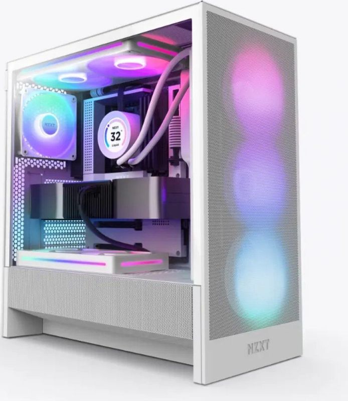 NZXT H5 Flow RGB (2024) Wit - Midtowermodel ATX - wit