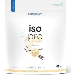 Nutriversum | IsoPro | Whey protein isolate | Vanille | 1kg 40 servings | Instant | Eiwit shake | Proteïne shake | Eiwitten | Whey Proteïne | Supplement | Isolaat | Nutriworld