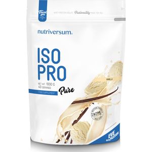Nutriversum | IsoPro | Whey protein isolate | Vanille | 1kg 40 servings | Instant | Eiwit shake | Proteïne shake | Eiwitten | Whey Proteïne | Supplement | Isolaat | Nutriworld
