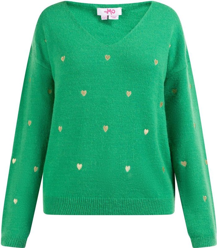 myMo - Nolie - Gebreide Trui - Goudkleurige Hartjes