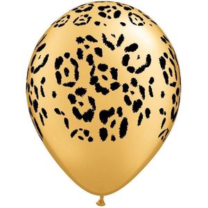 Panterprint ballonen - goud - 10 stuks