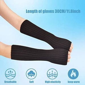 Armwarmers voor dames – gebreide vingerloze handschoenen en polswarmers voor de winter