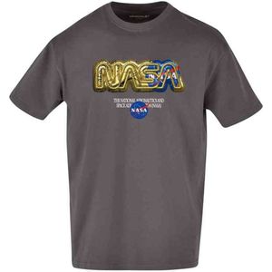Mister Tee - Nasa HQ Oversize Heren T-shirt - S - Grijs
