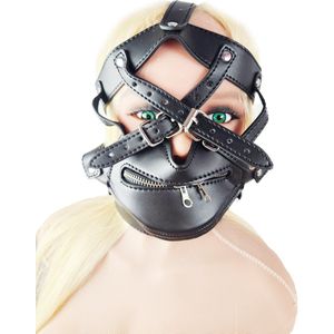 BNDGx® - Extreme BDSM sex Masker - Nep Leer - Met Gag blinddoek - SM Erotisch