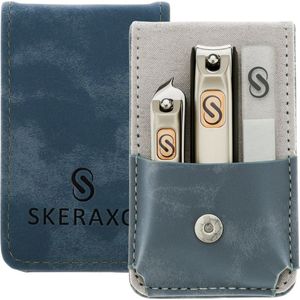 Nagelknipper met opvangbakje - Nagelriem knipper - RVS Nagelschaar Set met Nano Nagelvijl - Ergonomisch Ontwerp - nageltang - Pedicure - Manicure