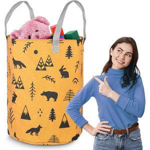 Speelgoedmand Nukido – oranje opbergmand voor kinderen