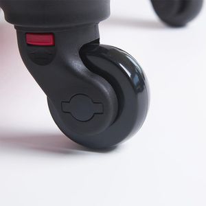 BAKAJI Professionele make-upkoffer voor schoonheidsspecialisten, draagbaar, met oleografie-textuur en afneembare wielen, koffer voor make-up en reizen, Roze, Modern