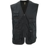 SOLS Wild Unisex Full Zip Waistcoat Bodywarmer Jacket (Zwart)