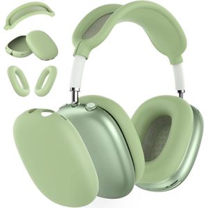 Silicone Hoesje voor AirPods Max Hoofdtelefoon - Groen, Beschermhoes voor Oorkussens, Hoofdband en Oorschelpen met Anti-Kras Functie
