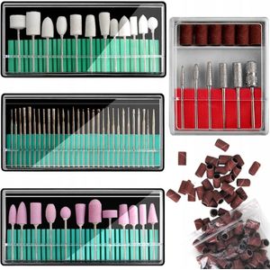 Ariko XXL 160-delig Accessoires Set Voor Elektrische Freesmachine - Nagelfrees bitjes en schuurrolletjes set - frezenset - Manicure en Pedicure -