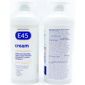 E45 Moisturiser Cream, body, face and hands cream for very dry skin 500g pump