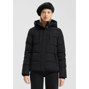 Q/S designed by - Gewatteerde Jas - Zwart - Met Capuchon
